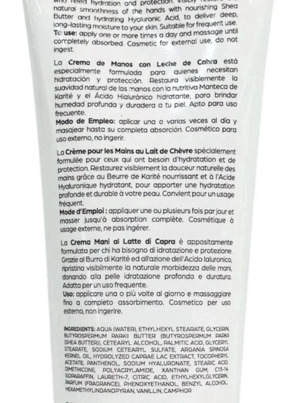 2X is Delfanti Goat's Milk Moisturizing Hand Cream - White